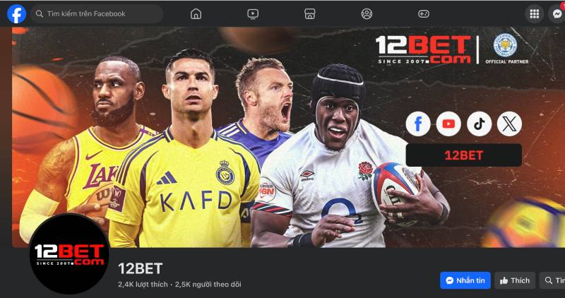 Fanpage Facebook 12BET chính thức – Tương tác cực nhanh